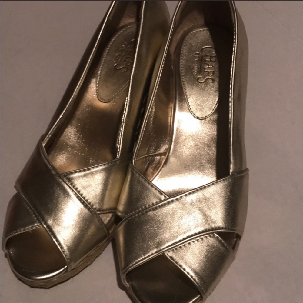 Chaps by Ralph Lauren Gold Espradilles Sz 9.5